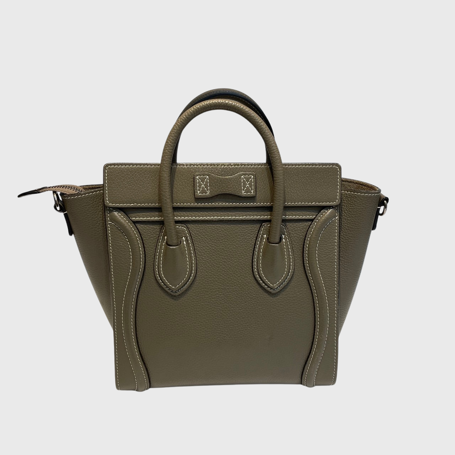 Celine Luggage Bag Calfskin Dune SHW