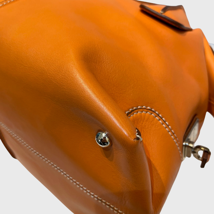Tod's Bauletto Medio Leather Orange GHW