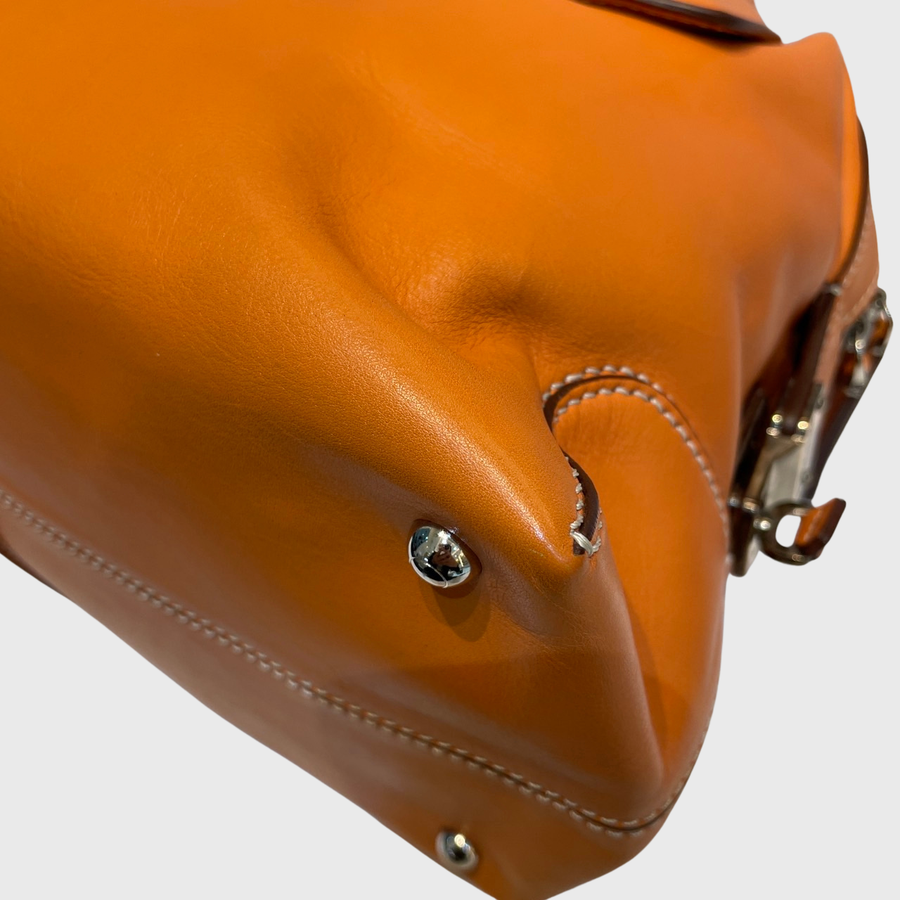 Tod's Bauletto Medio Leather Orange GHW