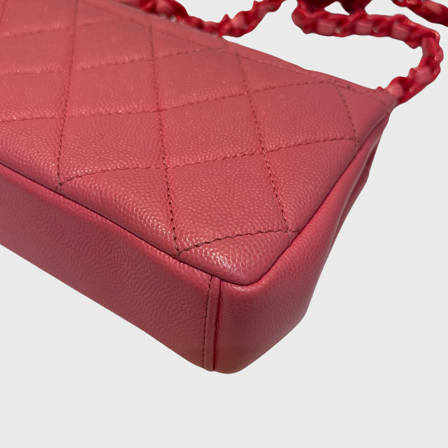 Chanel My Everything Flap Bag Grained Calfskin Pink LM