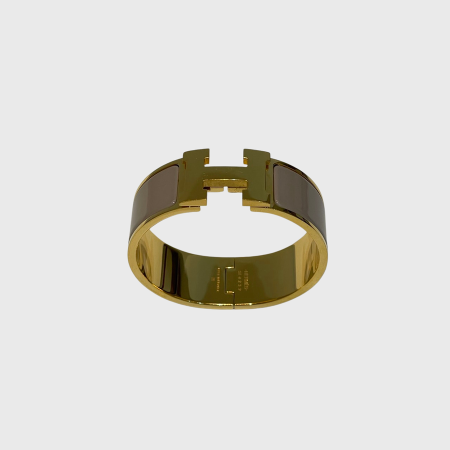 Hermes Clic Clac H Marron Glace GHW