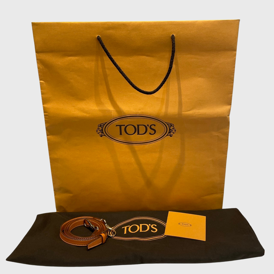 Tod's Bauletto Medio Leather Orange GHW