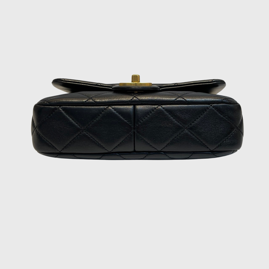 Chanel 3 Flap Bag Lambskin Black GHW