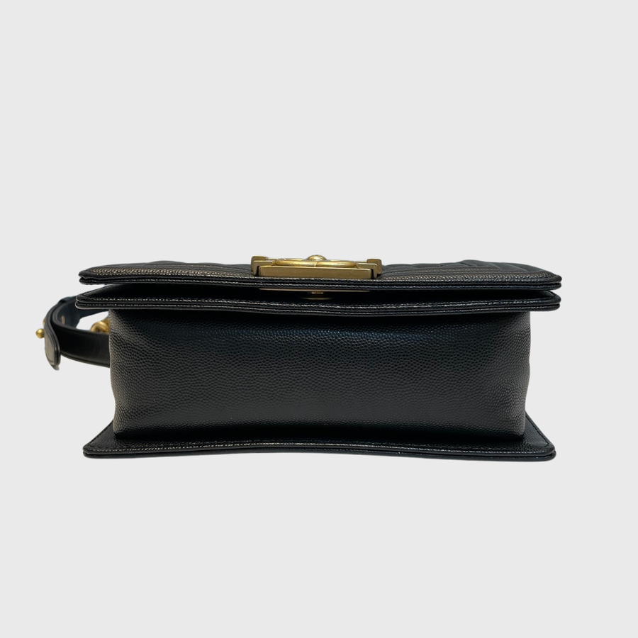 Chanel Boy Caviar Black GHW