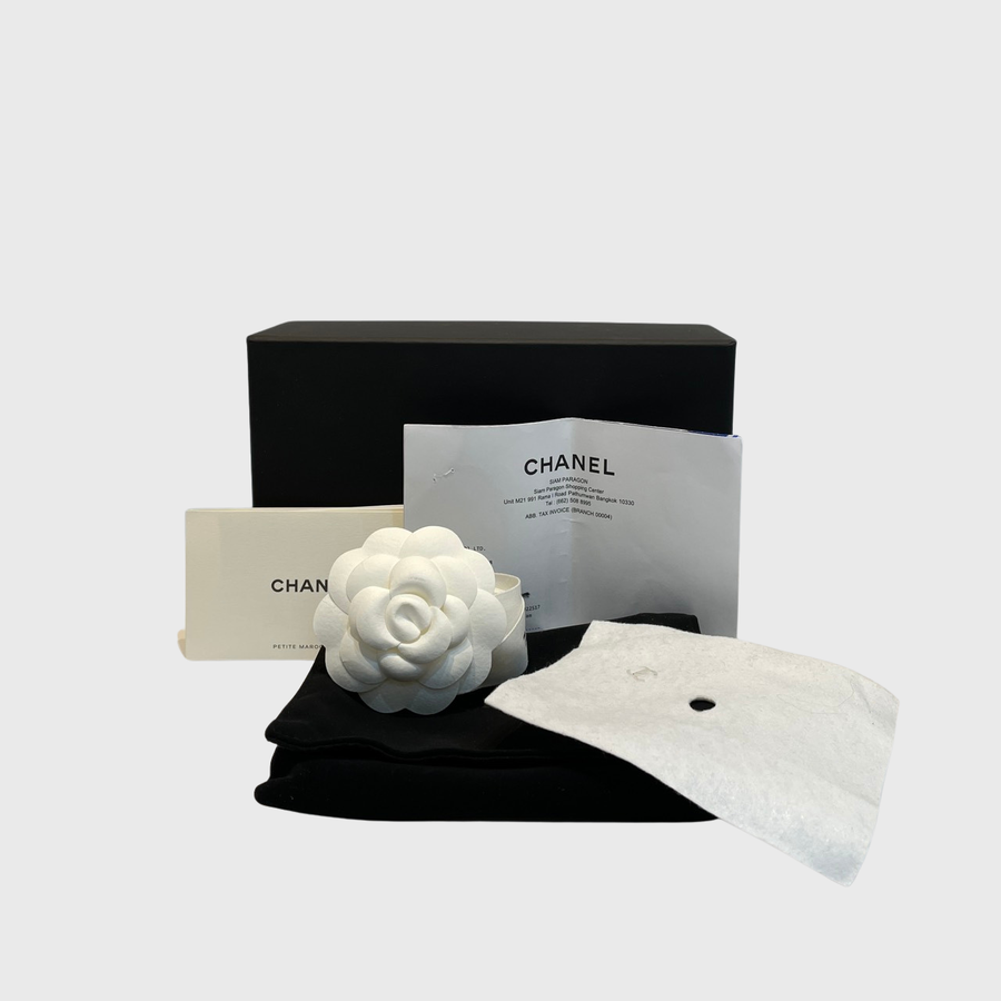 Chanel Card With Chain Calfskin Black GHW
