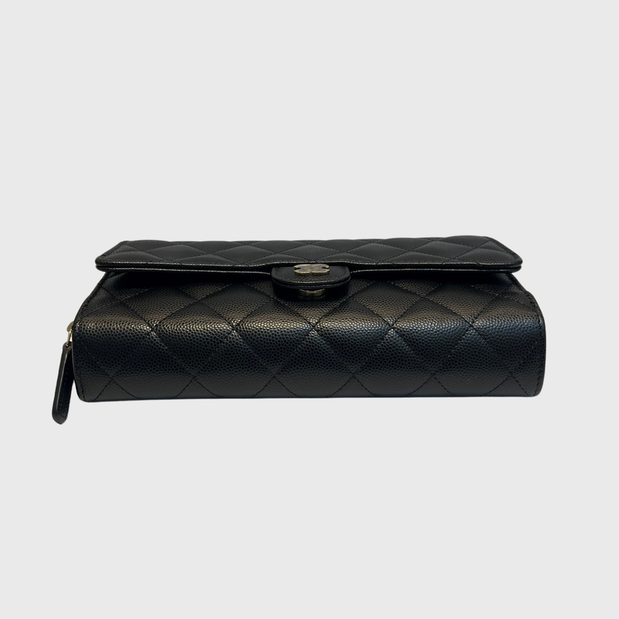 Chanel O-Porter-Tel A Chaine Caviar Black SHW