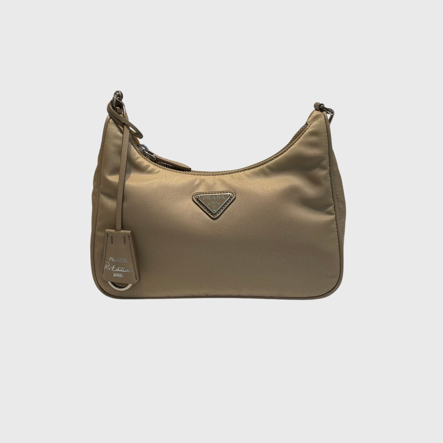 Prada Re-Edition 2005 Nylon Beige SHW