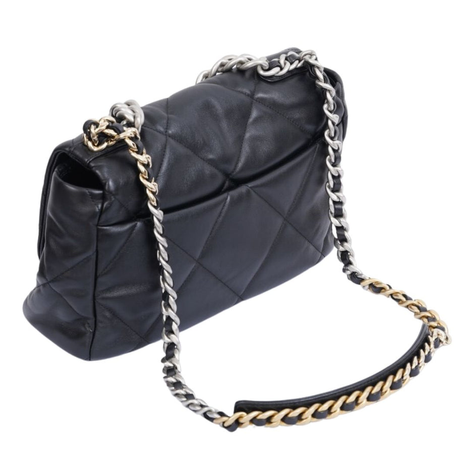 Chanel 19 Bag Lambskin Black SHW Microchip