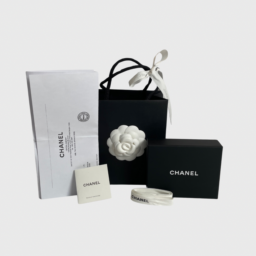 Chanel Crystal CC with Flowers One Size Gold GHW