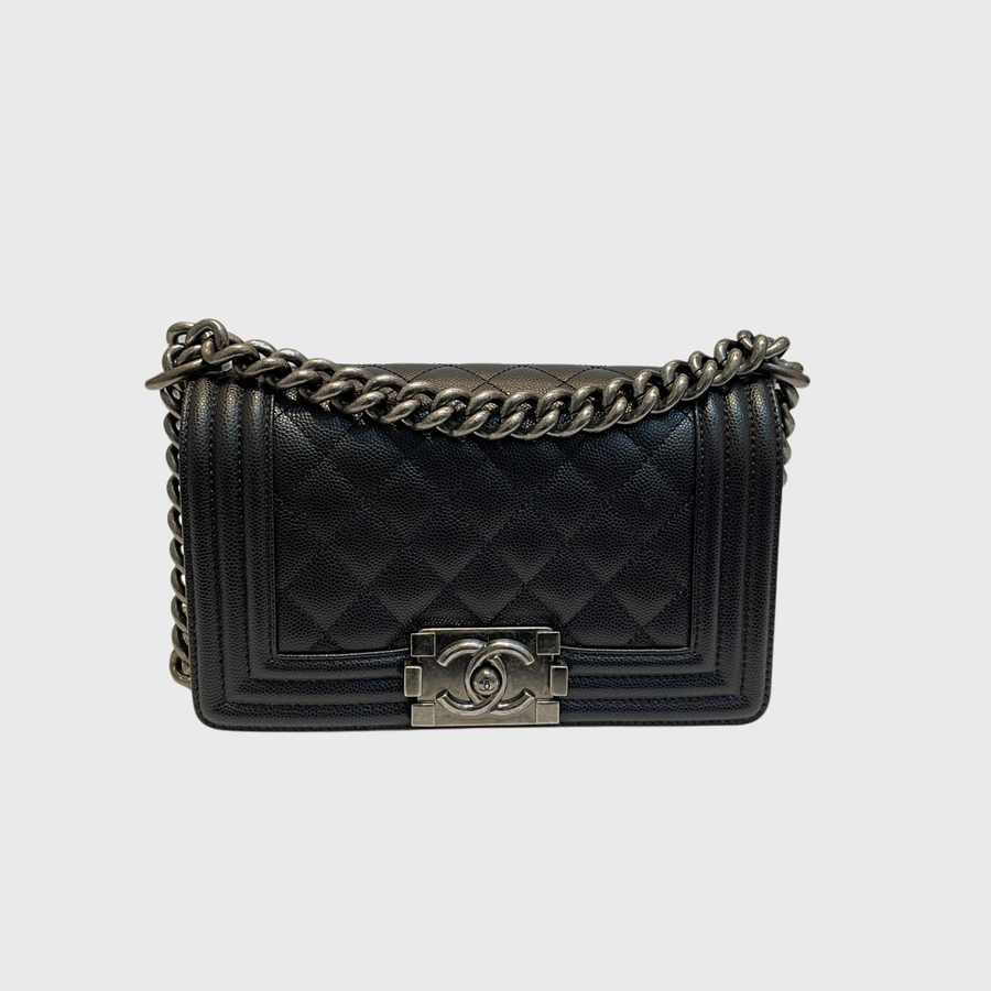 Chanel Boy Caviar Black SRHW