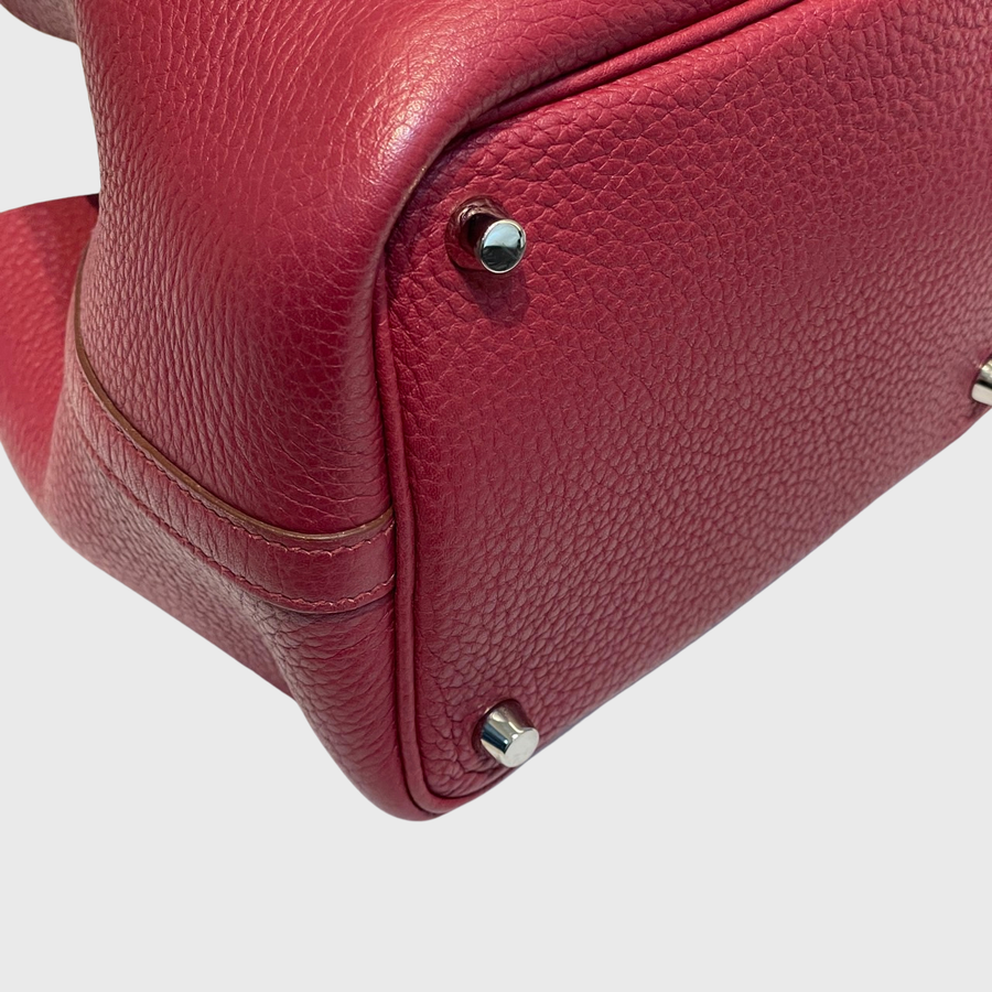 Hermes Picotin Bag Clemence Red SHW