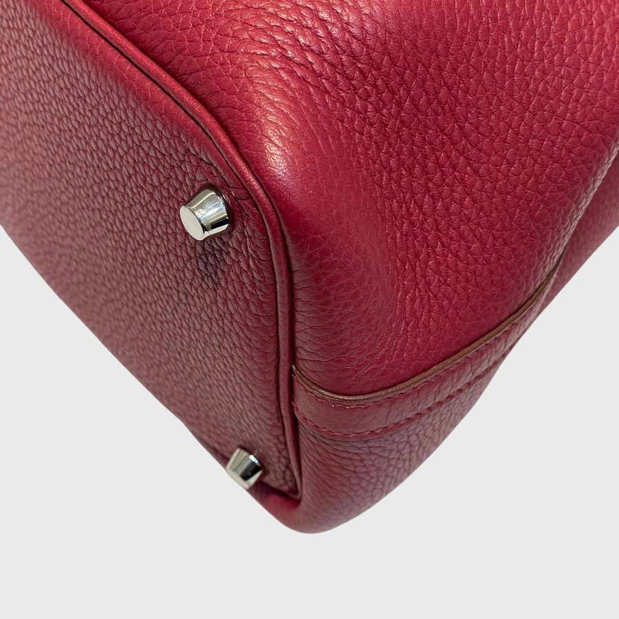 Hermes Picotin Bag Clemence Red SHW