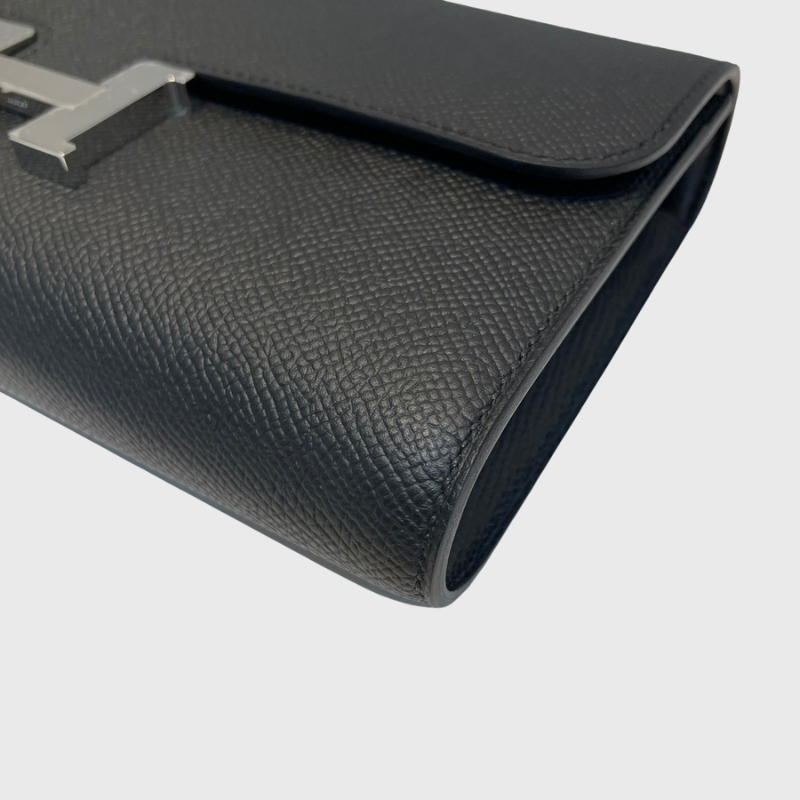 Hermes Constance To Go Wallet Epsom Noir SHW
