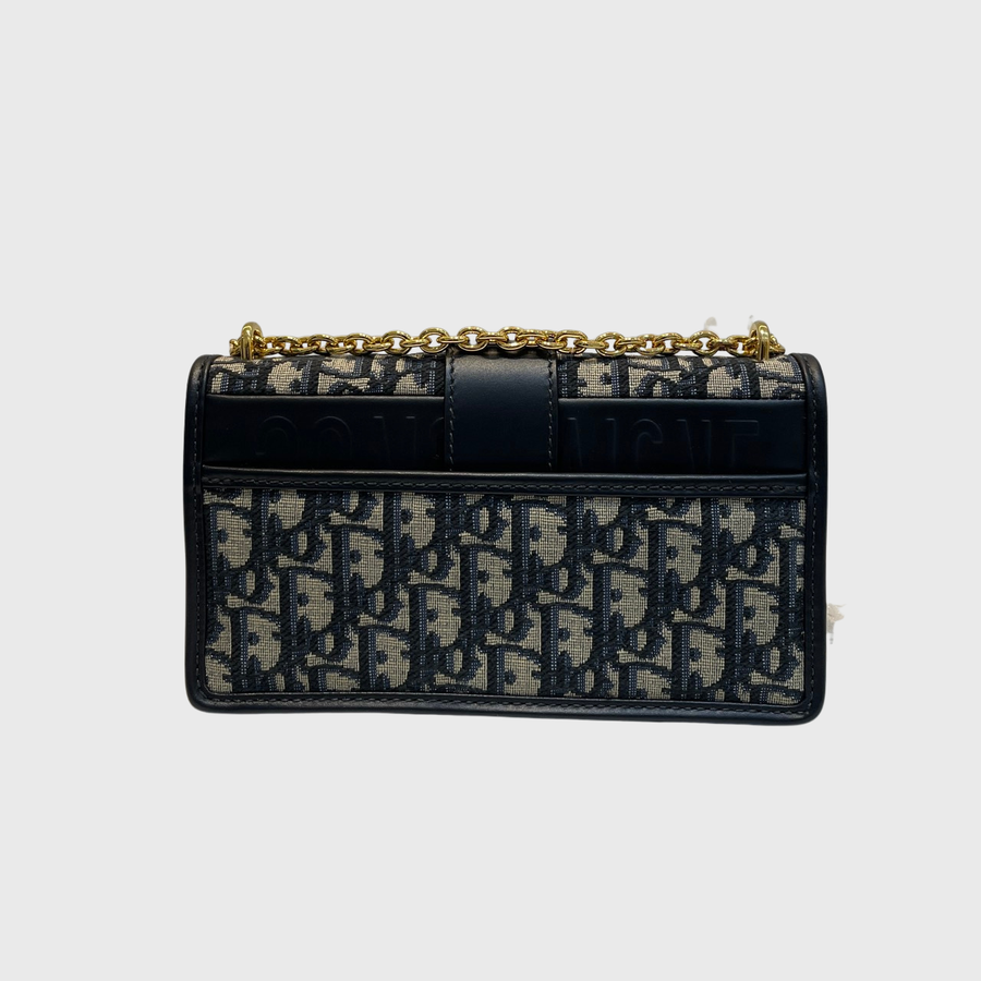 Christian Dior East West 30 Montaigne Canvas Calfskin Oblique GHW