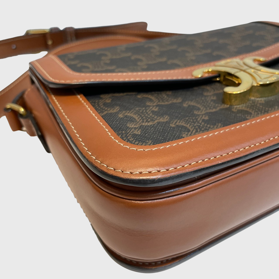 Celine Teen Triomphe Canvas Brown GHW