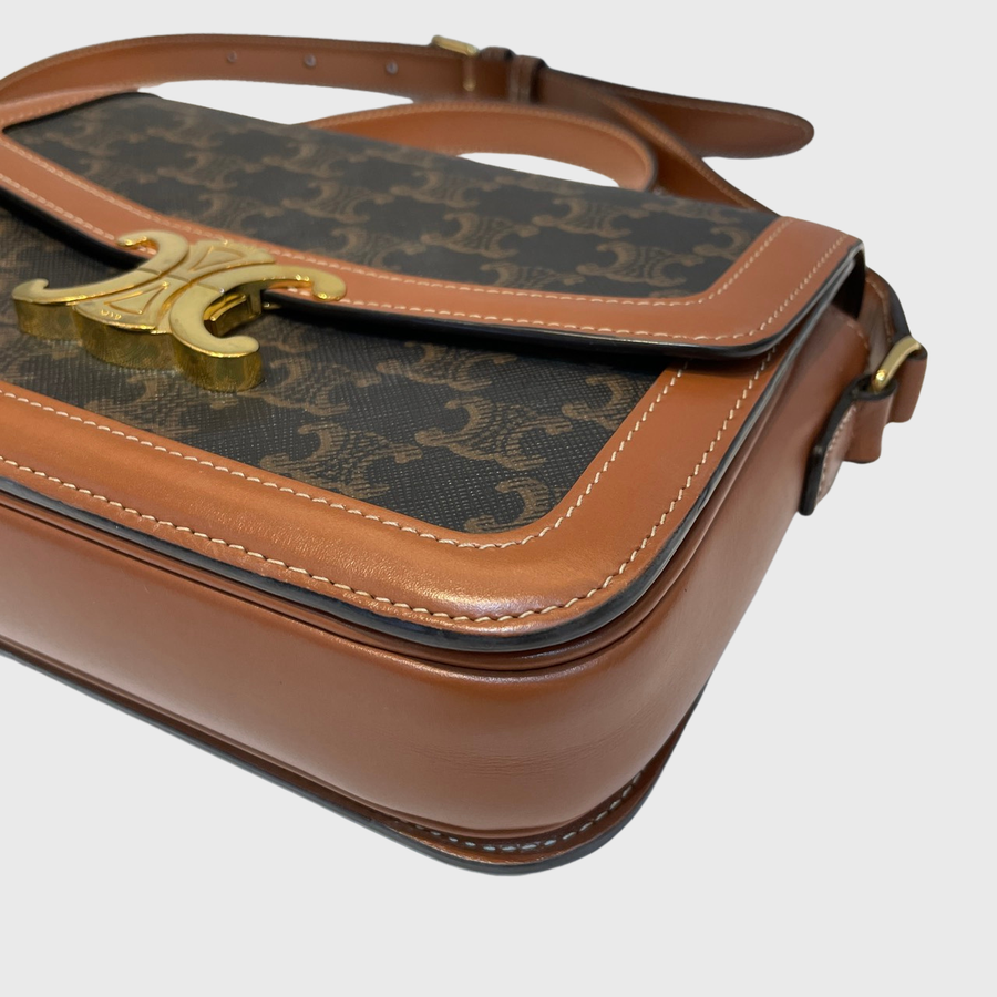 Celine Teen Triomphe Canvas Brown GHW