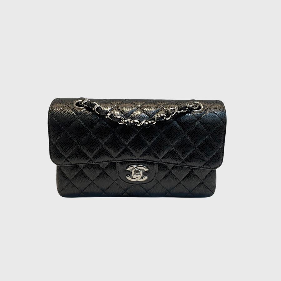 Chanel Classic 9 Caviar Black SHW