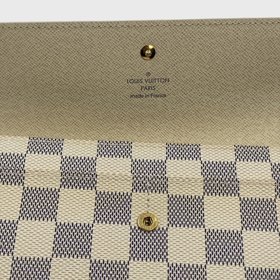 Louis Vuitton Long Wallet Small Canvas White GHW