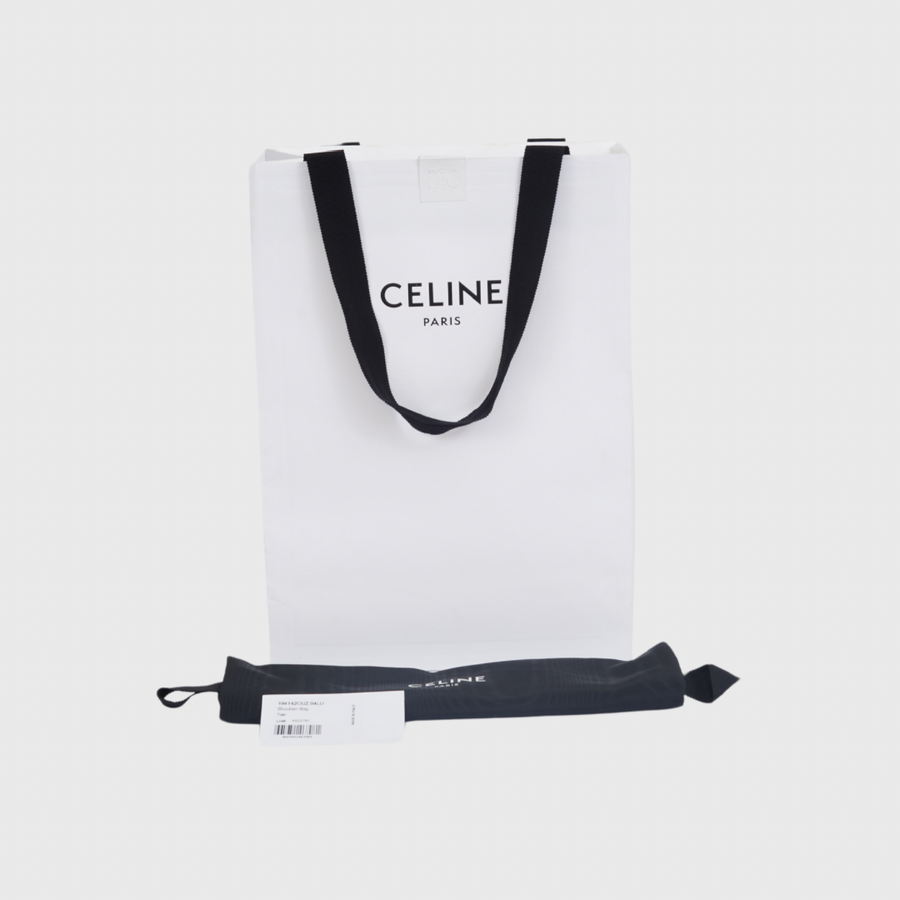 Celine Triomphe Shoulder Bag Small Canvas Tan GHW