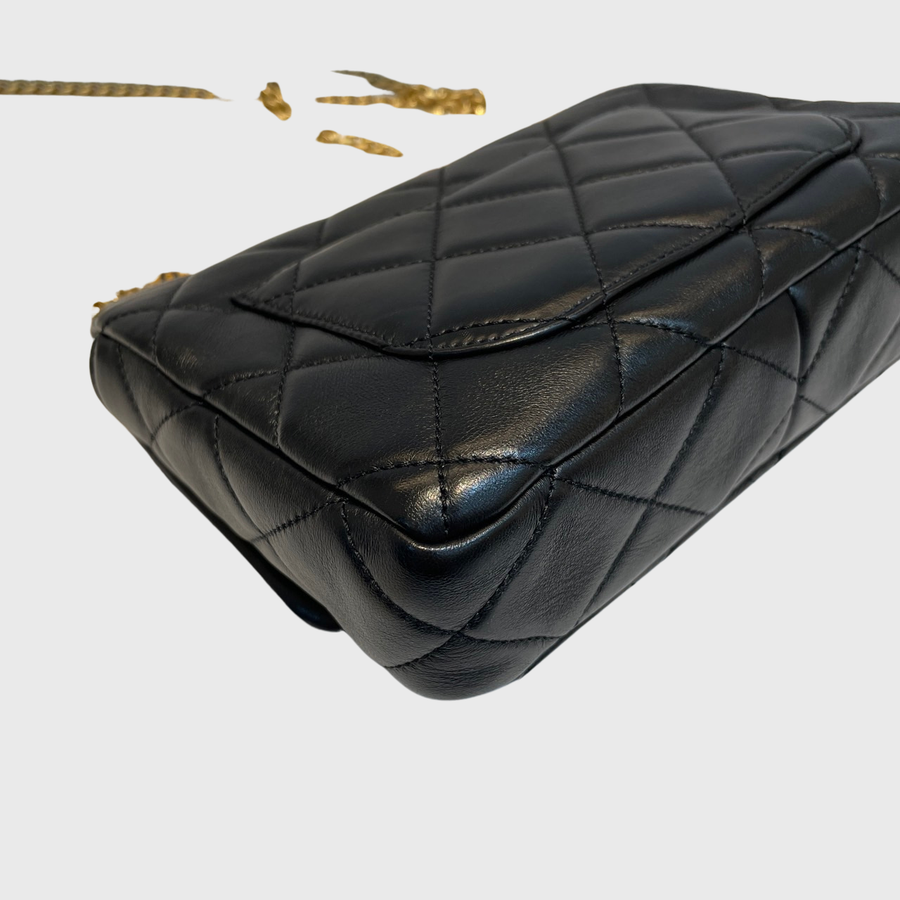 Chanel 3 Flap Bag Lambskin Black GHW