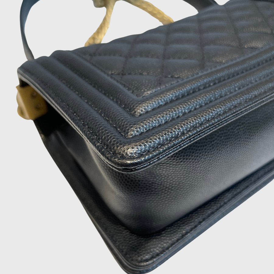 Chanel Boy Caviar Black GHW