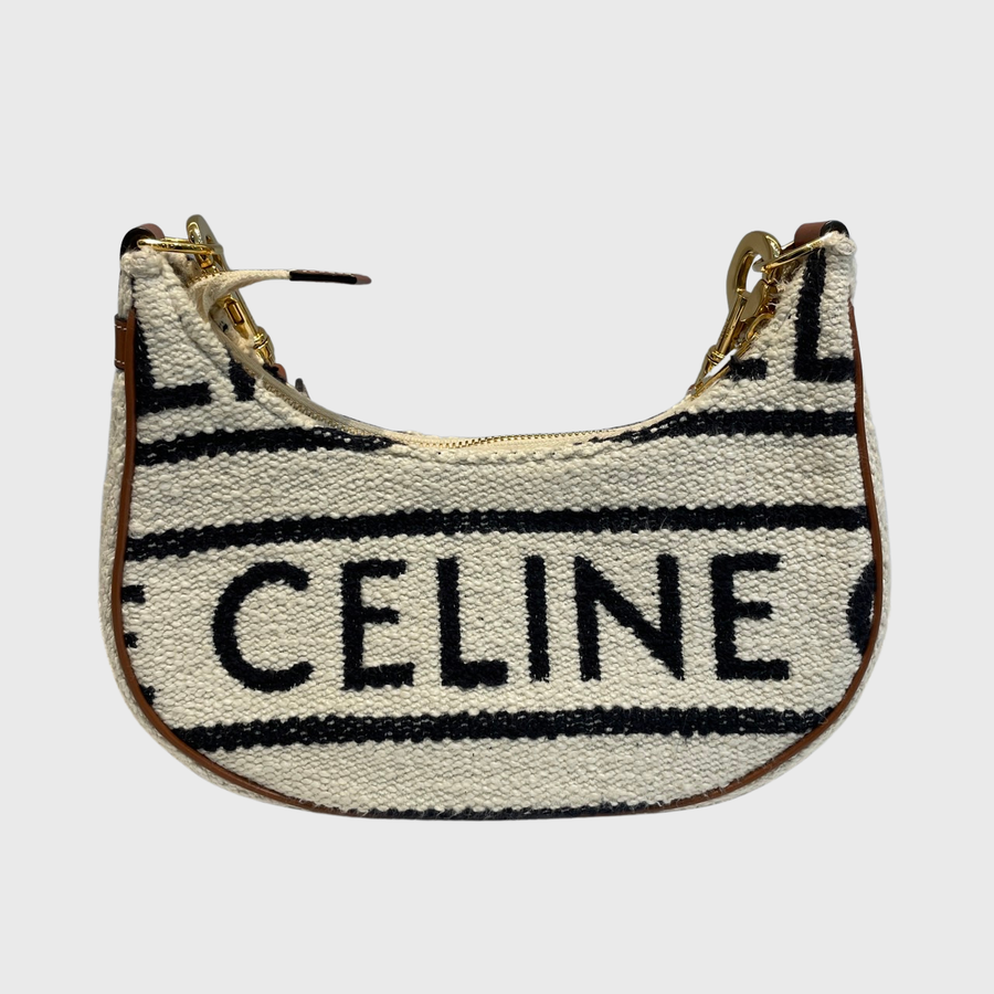 Celine Ava Bag Canvas Beige GHW