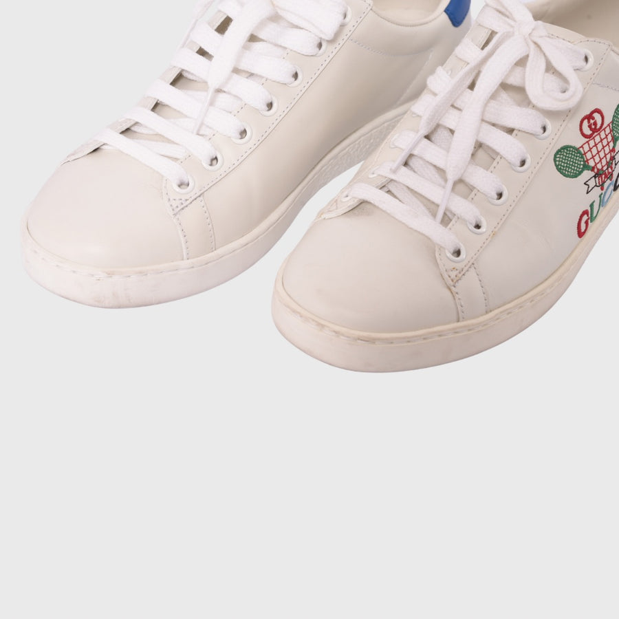 Gucci Miro Tennis Ace Sneakers Calfskin	White