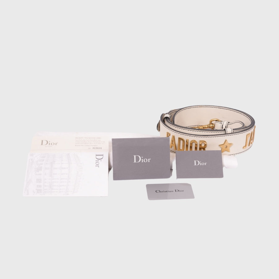 Christian Dior J’ADIOR Flap bag with Chain Small Calfskin White GHW