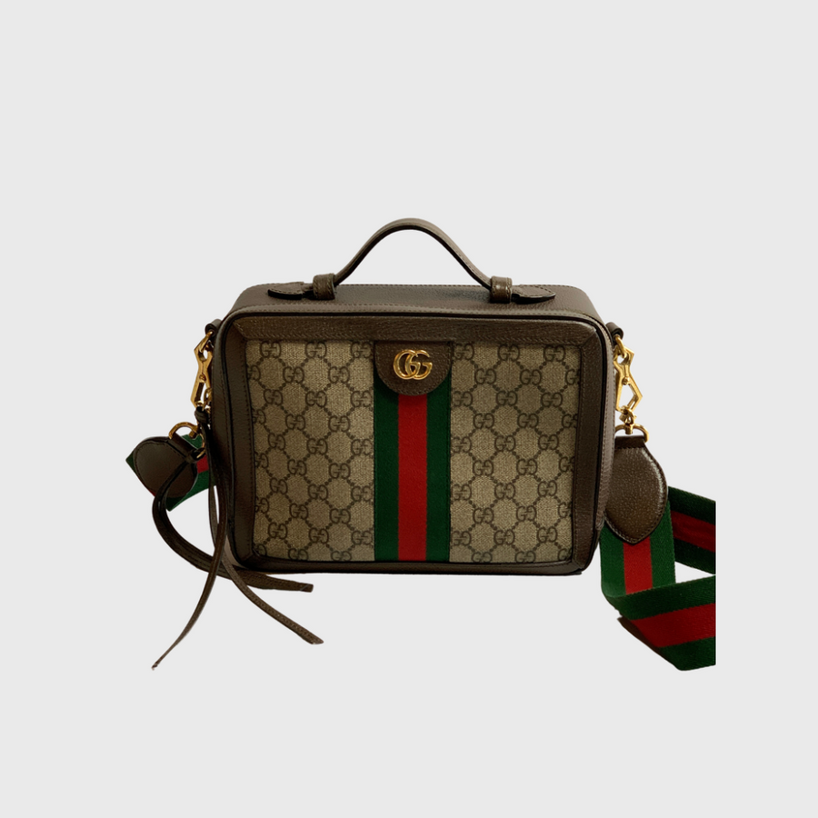 Gucci GG Supreme Web Small Ophidia Top Handle Shoulder Bag