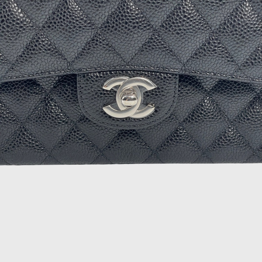 Chanel Classic 10 Caviar Black SHW