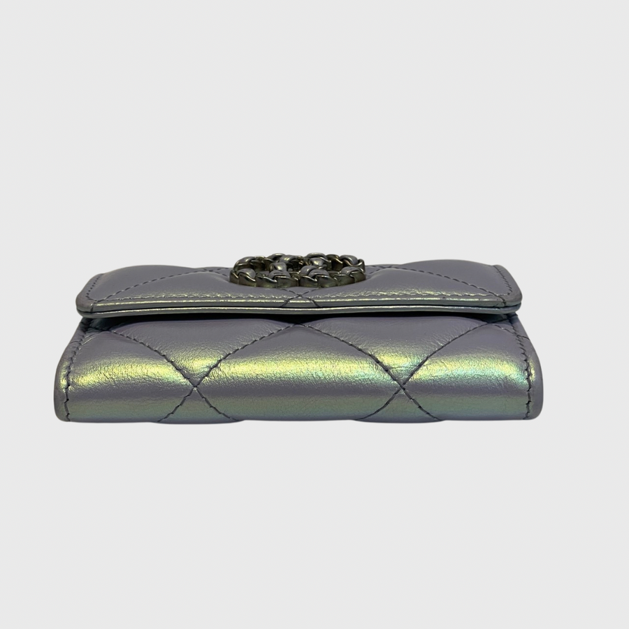 Chanel Flap Wallet Small Calfskin Purple SHW