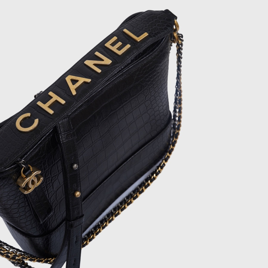 Chanel Gabrielle Hobo bag Large Calfskin Black GHW