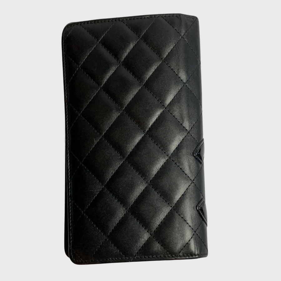 Chanel Long Wallet Black Cambon