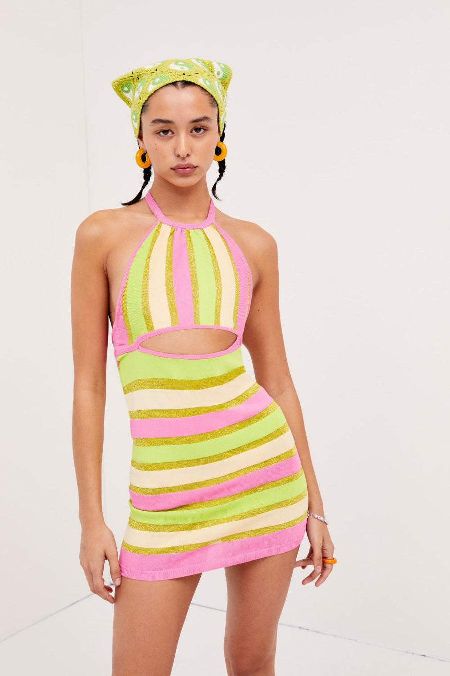for love and lemons pink and yellow dress For Love & Lemons Glitter Heart Slip Dress, Pink, S - Women's Slips