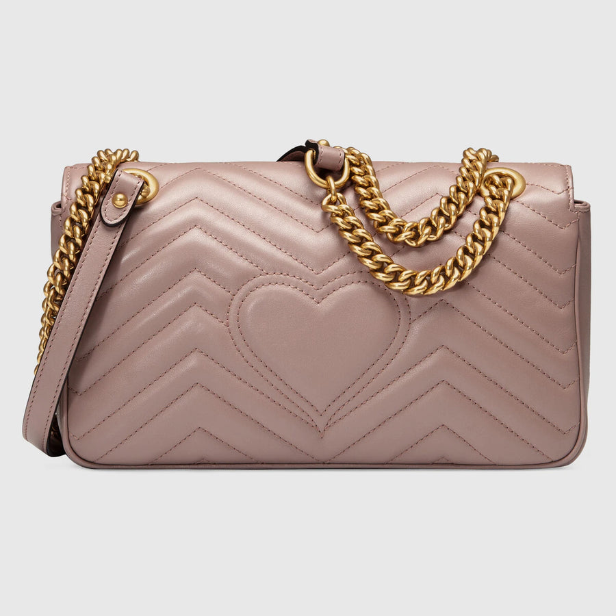 กระเป๋าสะพาย Gucci GG Marmont Matelassé Dusty Pink 