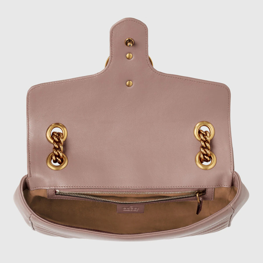 Gucci GG Marmont matelassé shoulder bag Dusty Pink