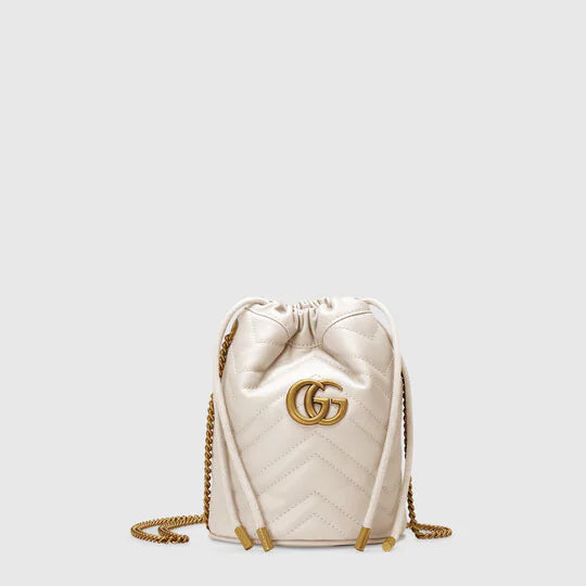 GG Marmont mini bucket bag white