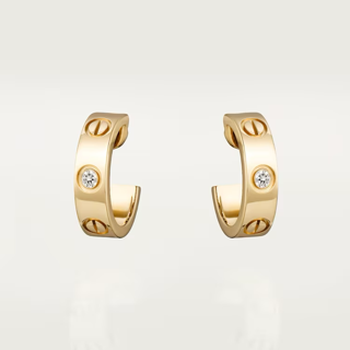 Cartier LOVE EARRINGS, 2 DIAMONDS Yellow gold, diamonds