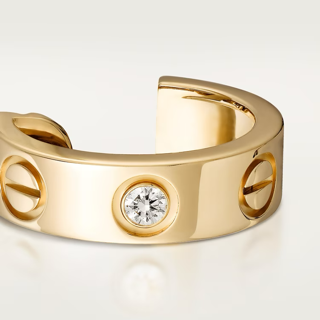 Cartier LOVE EARRINGS, 2 DIAMONDS Yellow gold, diamonds