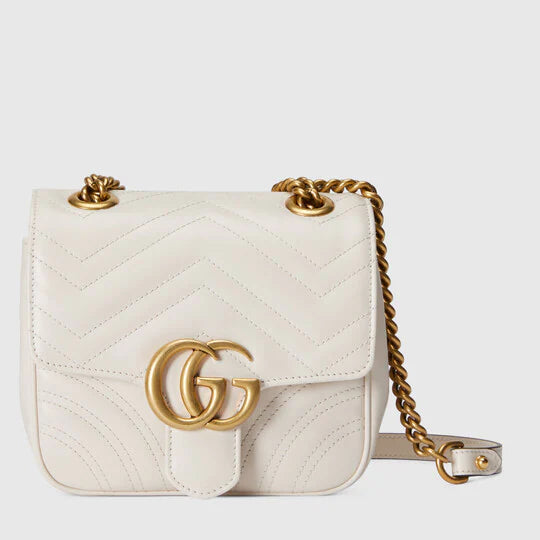 GG Marmont mini shoulder bag white
