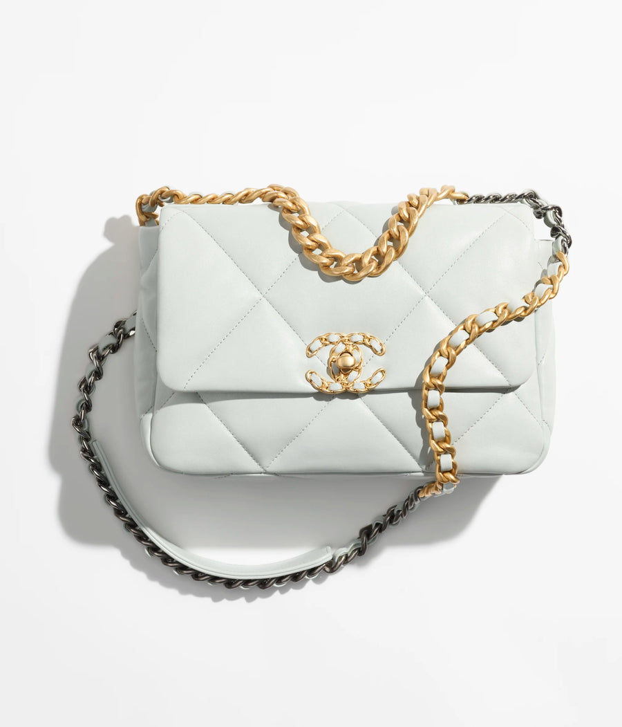 Chanel 19 light blue sale
