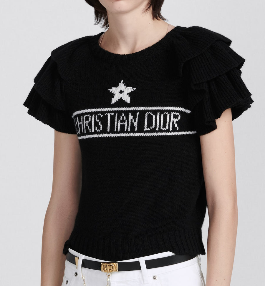 DIOR SWEATER WITH RUFFLES TOP